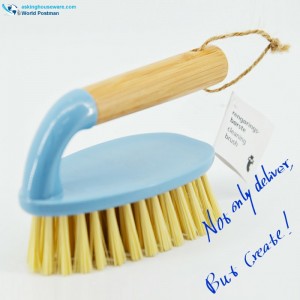Scuabadh bambú Akbrand Sciúradh Bróga Scuab Glanadh Brush Éadaí Scuab i Sky Blue Colour